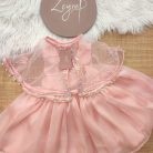 peach frock with cape