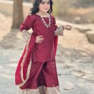 aizal ainoor maroon sharara set (4)