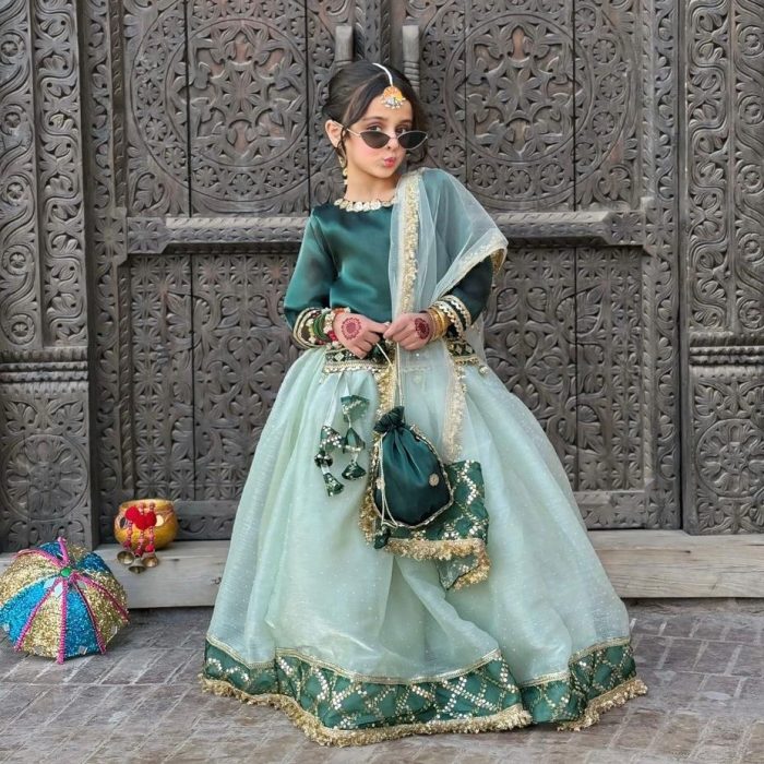 hoorain green lehnga choli (1) hoorain green lehnga choli (1)