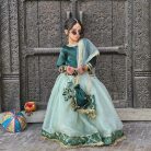 hoorain green lehnga choli (1)
